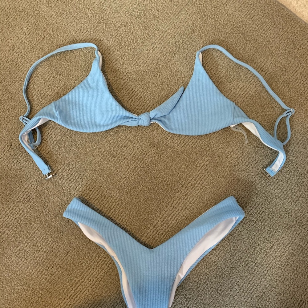 Ribbed tie bikini